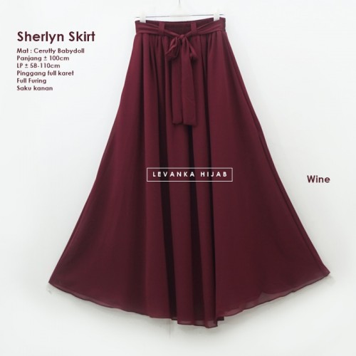 RRu-006 Sherlyn Skirt - Rok Ceruti Polos